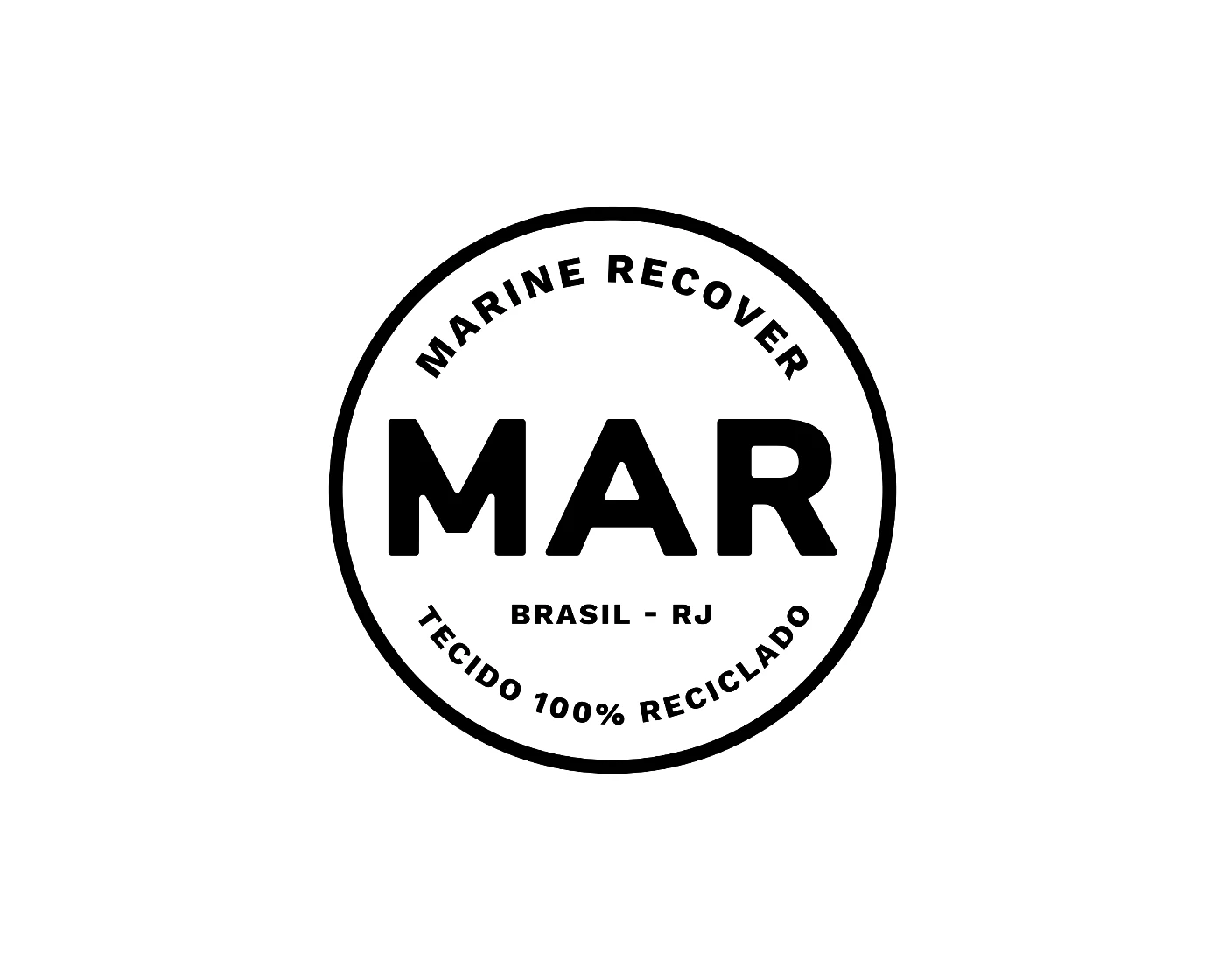 Logo da MAR, selo circular, e a paleta: azul-marinho, azul-royal e branco.