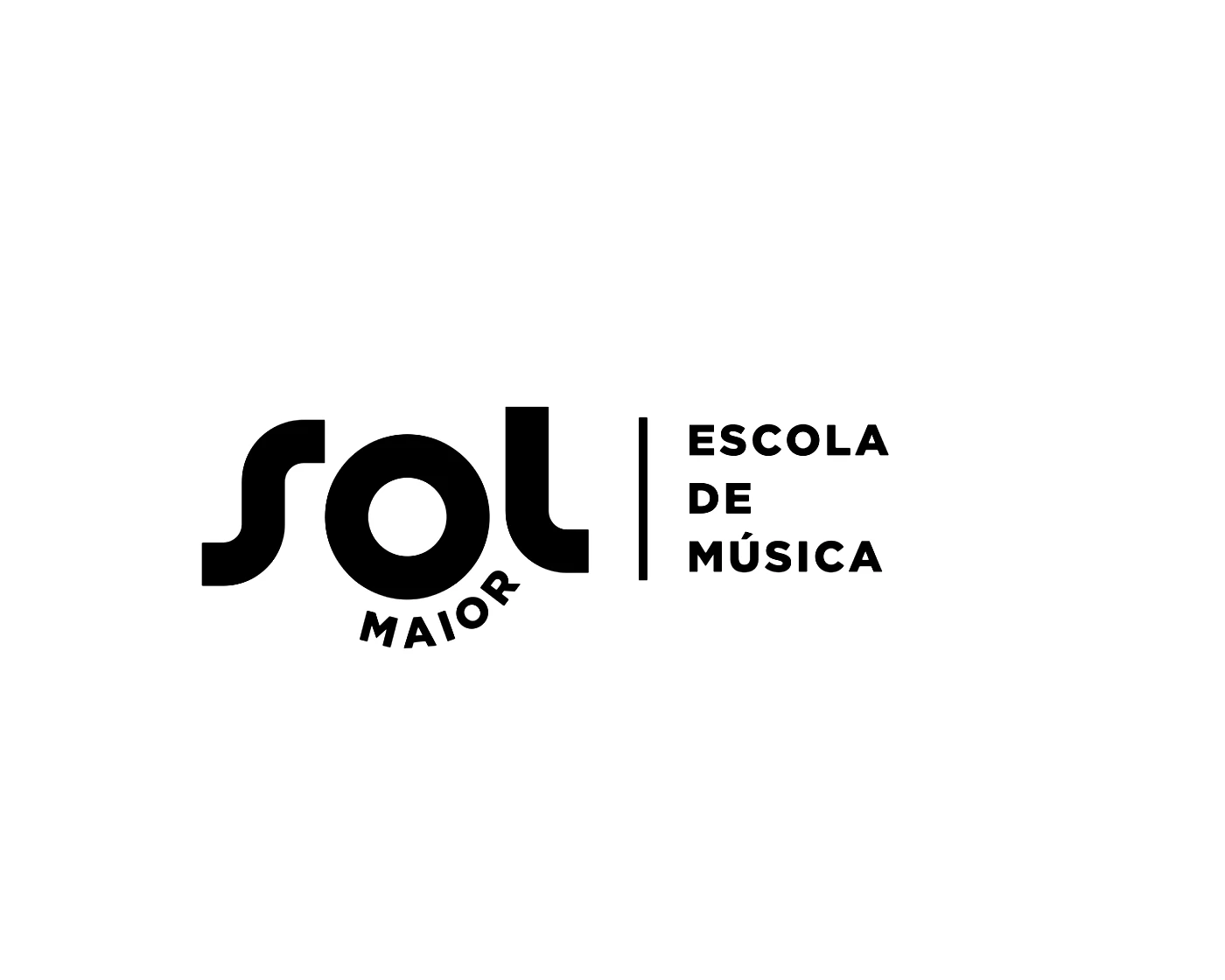 Logo da Sol Maior e a paleta de cinco cores: creme, laranja, pêssego, menta e azul-lavanda.